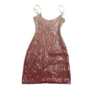Meshki Mora Sequin Mini Dress in Ombre Pink
